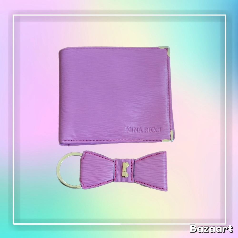 Nina Ricci Lilac Wallet and Key Chain